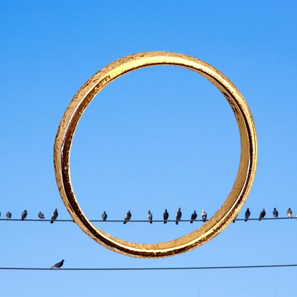 Sterling Silver Smooth Thin Band Ring Size 8 - Picture 10 of 15